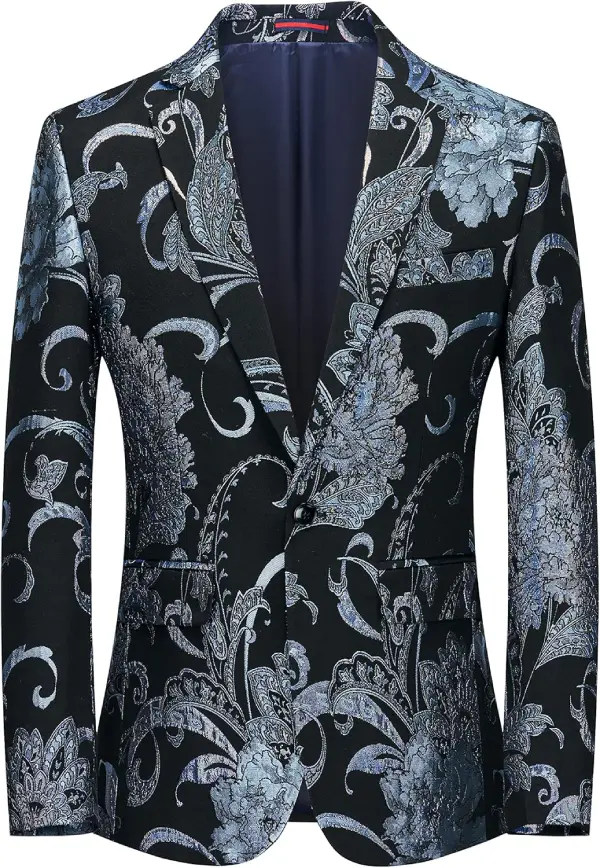 men floral casual blazer