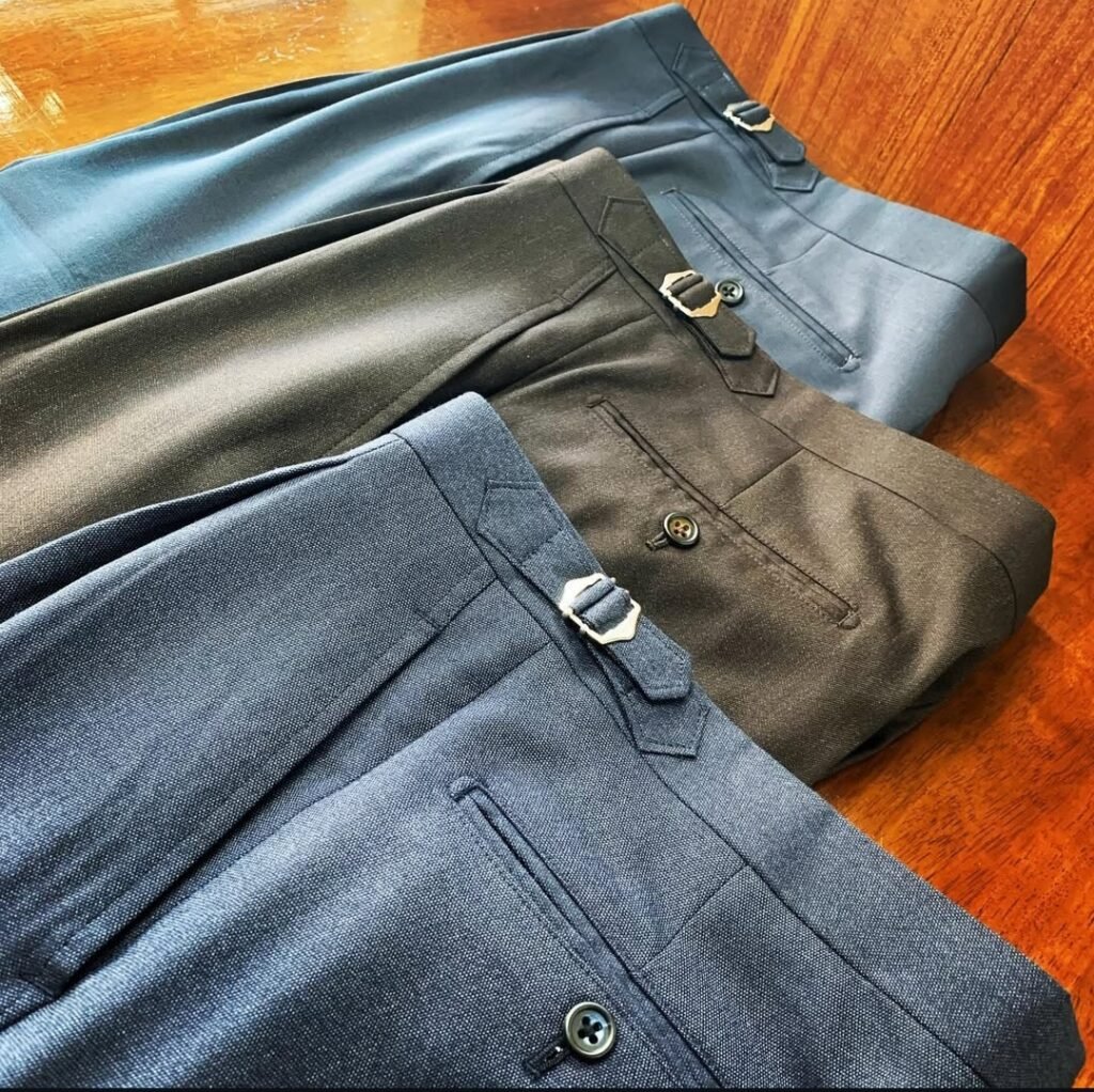 trouser stitching and clothing